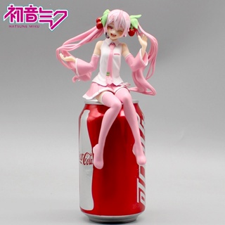 โมเดลฟิกเกอร์ PVC รูปปั้นอนิเมะ Hatsune Miku Sakura Miku ขนาด 15 ซม. เหมาะกับของขวัญ สําหรับตกแต่งโต๊ะเก็บสะสม