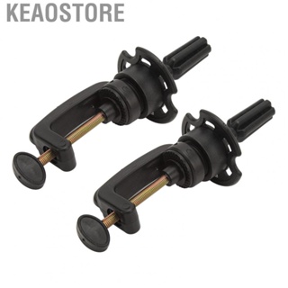 Keaostore Manikin Head Holder Clamp  Height Adjustable Black Alloy Support 2 Pack Cosmetology Wig for Home