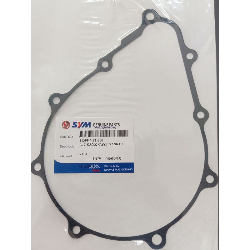 SYM VF3i MAGNET GASKET 0 11395-VF3-000 LH KIRI CRANKCASE CRANK CASE ENGINE ENJIN VF3-i VF3 i 185