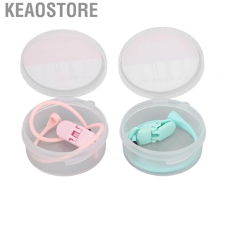 Keaostore 2PCS  Clips Pink Green Combination Set Portable Compact Flexible Silicone  Lost Lanyard