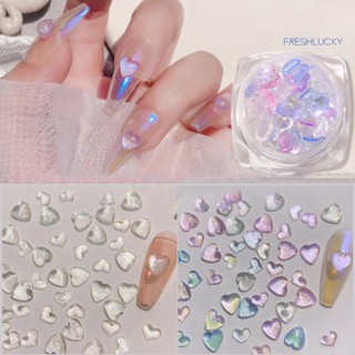 [lucky] กาวเรซิ่น รูปหัวใจ 3D กันน้ํา สําหรับตกแต่งเล็บ 1 กล่อง