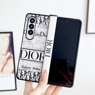 เคสโทรศัพท์มือถือหนัง กันกระแทก ลายคลาสสิก หรูหรา สําหรับ Samsung Galaxy Z Fold 4 Z Fold 3 Z Fold4 5G