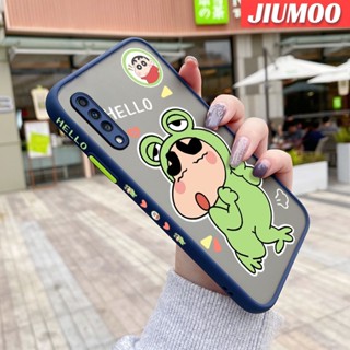 เคสมือถือ แบบใส ขอบสี่เหลี่ยม ลายการ์ตูนชินจัง กันกระแทก สําหรับ Samsung galaxy A70 A70s