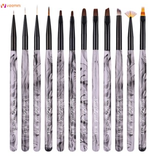 พู่กันสำหรับเพ้นท์เล็บบรรจุ Smoke Stick Nail Enhancement Pen Special Nail Set Pen Color Drawing Pull Pen Halo Dye Phototherapy Pen veemm