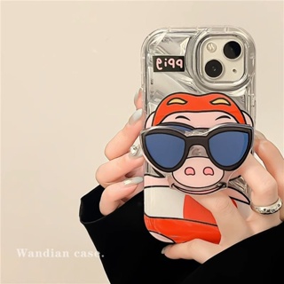 เคสป้องกันโทรศัพท์มือถือ ลายการ์ตูนหมูน่ารัก กันกระแทก สําหรับ Iphone 14pro max 13 12 11 14promax 13 11 12