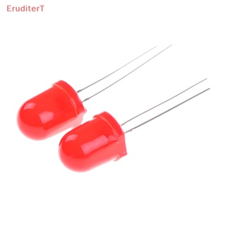 [EruditerT] ไดโอดเปล่งแสง สีแดง LED 3V 2-Pins 10 มม. 20 ชิ้น [ใหม่]