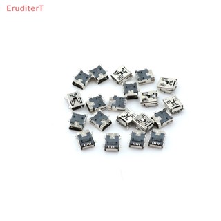 [EruditerT] แจ็ค Mini USB Type B ตัวเมีย 5-Pin 180 องศา SMD SMT PCB 20 ชิ้น