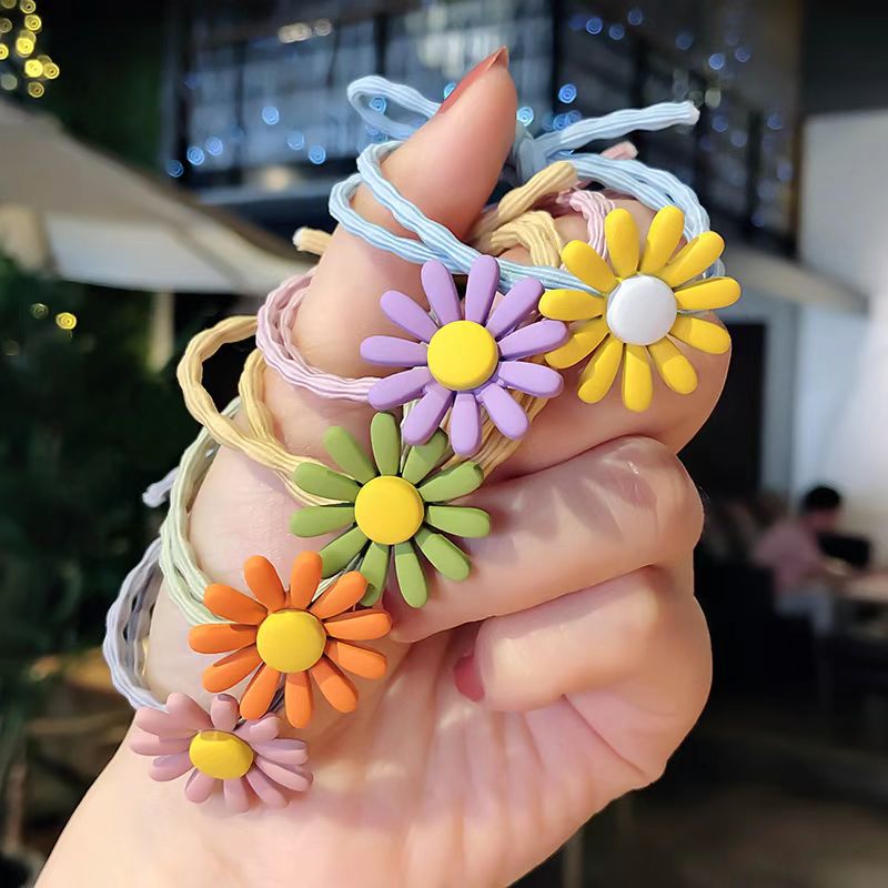 Ins ยางรัดผม ลายดอกเดซี่น้อยน่ารัก เข้ากับทุกการแต่งกาย เรียบง่าย สไตล์โมริ ดอกไม้น่ารัก ยางรัดผม