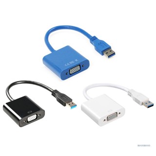 Lucky การ์ดจอภายนอก USB 3 0 เป็น VGA สําหรับ PC แล็ปท็อป โปรเจคเตอร์ TV