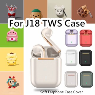 【ส่วนลด】เคสหูฟัง แบบนิ่ม ลายการ์ตูน สําหรับ J18 TWS J18 TWS