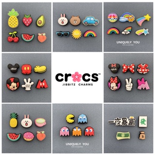 Jibbitz crocs charms ชุดหัวเข็มขัดรองเท้า อุปกรณ์เสริมรองเท้า การ์ตูน ตกแต่งหัวเข็มขัด ชุดอุปกรณ์ DIY น่ารัก