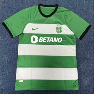 พร้อมส่ง เสื้อกีฬาแขนสั้น ลายทีมชาติฟุตบอล Lisbon 2023-24 ชุดเหย้า สําหรับผู้ชาย