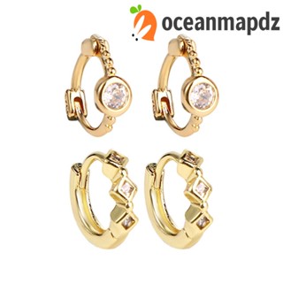 OCEANMAPDZ ต่างหูแบบหนีบ มินิ เรียบง่าย แฟชั่น ไฮโปอัลเลอร์จีนิก มินิมอล เครื่องประดับหู ต่างหูเจาะ