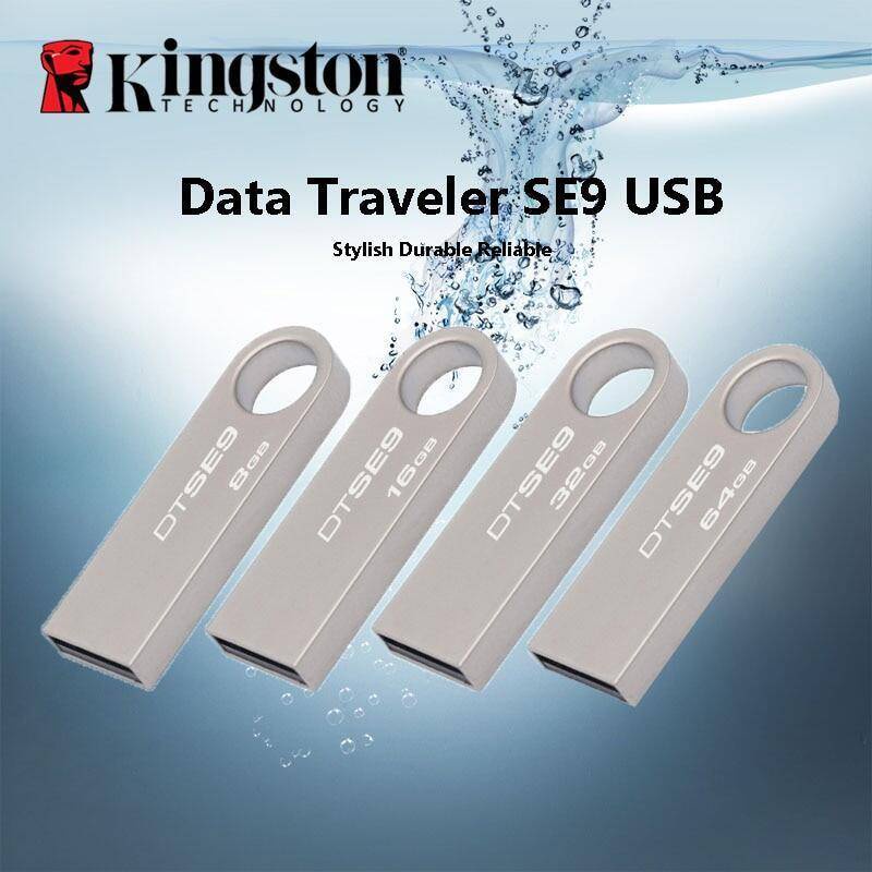 （ของแท้）Kingston DTSE9 USB Flash Drive Kingston หน่วยความจำ SE9 16GB 32GB 64GB Metal Mini Key USB St