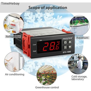 Timehebay เครื่องควบคุมอุณหภูมิดิจิทัล 220V STC-1000 พร้อมเซนเซอร์

 En