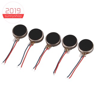 มอเตอร์สั่นสะเทือนเหรียญ DC3V 0.1A 1.5V 0.05A 10x2.7 มม. สีเงิน สําหรับโทรศัพท์มือถือ 5 ชิ้น