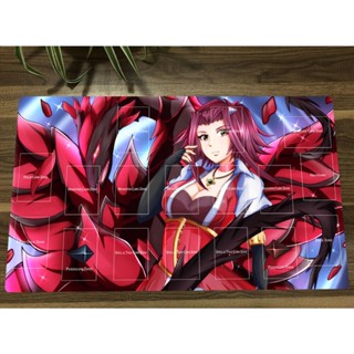 Yugioh Playmat Akiza Izinski &amp; Black Rose Dragon TCG แผ่นรองเมาส์ สําหรับเล่นเกม