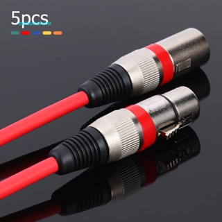 สายเคเบิล XLR ตัวผู้ เป็นตัวเมีย M/F ฟอยล์ถัก 3Pin 5 ชิ้น#S [belsunshine.th]