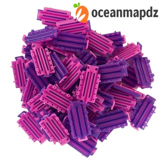 OCEANMAPDZ แท่งคลื่น พลาสติก สีม่วง ใช้ซ้ําได้ สําหรับหนีบผม 40 45 ชิ้น