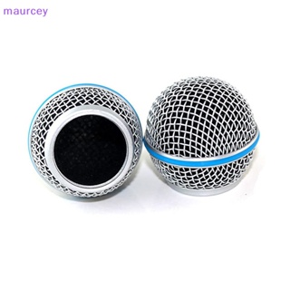 Maurcey กระจังหน้าไมโครโฟน แบบตาข่ายโลหะ อุปกรณ์เสริม สําหรับ Shure beta58a TH