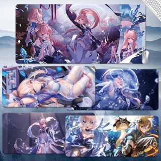 Sangonomiya Kokomi mouse pad Genshin Impact desk pad diy computer keyboard pad anime animation mermaid ACGN jellyfish deep sea Student game rubber cushion