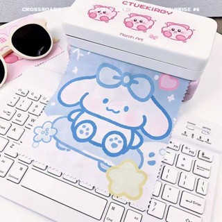 SANRIO ผ้าไมโครไฟเบอร์ทําความสะอาดแว่นตา 17x14 ซม. 3 สไตล์ สําหรับเลนส์โทรศัพท์ และผ้าเช็ดทําความสะอาดหน้าจอ