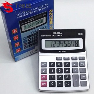 TOBIE Calculadora หน้าจอแสดงผลกว้าง KK-800A 8 หลัก คํานวณเลขคณิต
