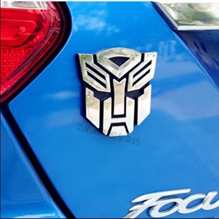 สติกเกอร์โลโก้โลหะ TF Transformers สําหรับติดตกแต่งรถยนต์ 5 ชิ้น