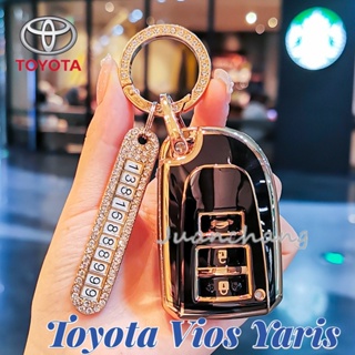 พร้อมส่ง เคสกุญแจรีโมทรถยนต์ TPU อุปกรณ์เสริม สําหรับ Toyota Vios Yaris