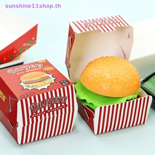 Sunshop ของเล่นบีบสกุชชี่ รูปแฮมเบอร์เกอร์ ไอออน 3D คลายเครียด ของขวัญ สําหรับผู้ใหญ่