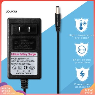 Youxiu อะแดปเตอร์ชาร์จแบตลิเธียม DD-21V/2A 8.4V/2A 12.6V/2A 16.8V/2A