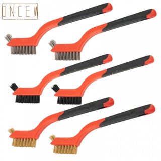 【ONCEMOREAGAIN】Wire Brushes Brass For Cleaning Grip Nylon Wire Brushes Stainless Steel