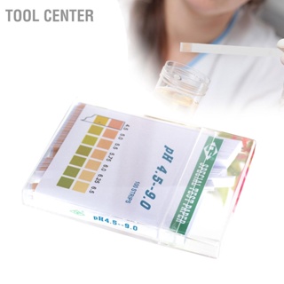 Tool Center กระดาษทดสอบค่า pH 2 สี 4.5-9.0 การทดสอบอย่างรวดเร็ว 100 แถบตรวจสอบค่า พร้อมการ์ดสีสำหรับน้ำ