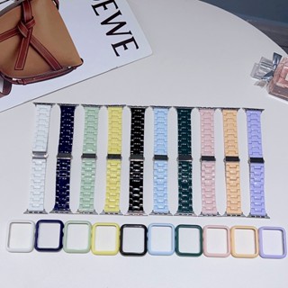Two-in-one เคสนาฬิกาข้อมือ พร้อมสายคล้องสามเส้น สีแคนดี้ สําหรับ Apple Watch iWatch 7 6