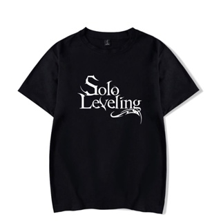 เสื้อยืดแขนสั้น คอกลม พิมพ์ลายอนิเมะ Solo Leveling สไตล์ฮาราจูกุ แฟชั่นสําหรับผู้ชาย