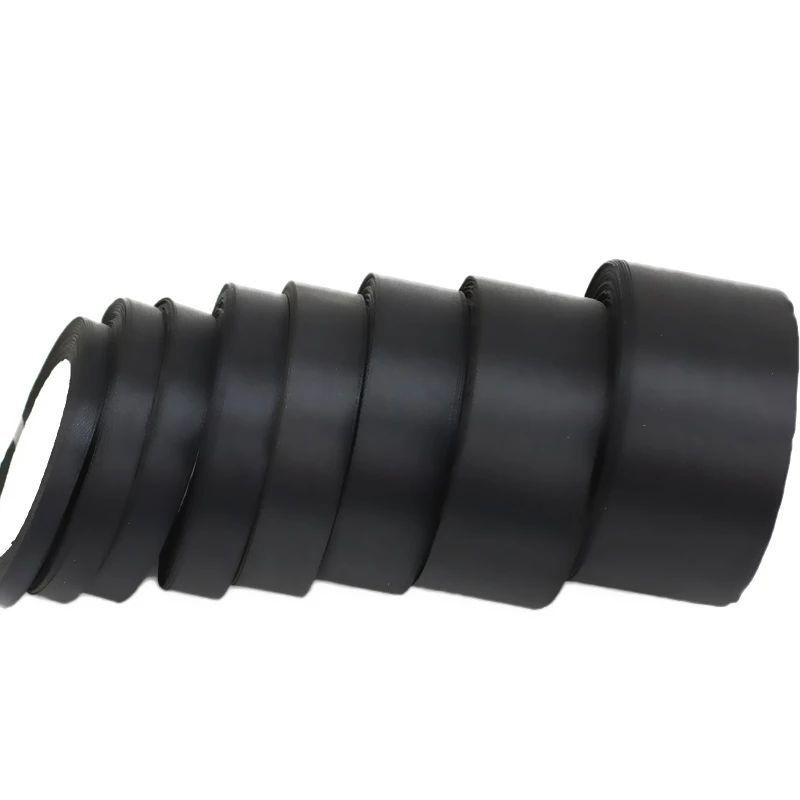 (25YARDS/roll ริบบิ ้ นสีดําที ่ มีความกว ้ างหลายด ้ านตกแต ่ งด ้ านเดียวริบบิ ้ นบรรจุภัณฑ ์ ของขวัญคริสต ์ มาส