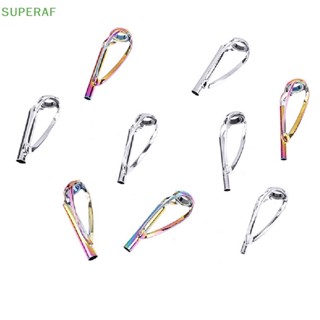 Superaf ขายดี ห่วงไกด์ปลายคันเบ็ดตกปลา สีเงิน กันฝน ไม่พันกัน อุปกรณ์เสริม สําหรับคันเบ็ดตกปลา 1 ชิ้น