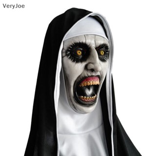 [VeryJoe] หน้ากากยาง รูป The Horror Scary Nun พร้อมผ้าพันคอ สําหรับแต่งคอสเพลย์ฮาโลวีน