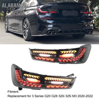 ALABAMAR 2 ชิ้น LED ไฟท้ายซ้ายขวารมควันเลนส์ IP67 กันน้ำสำหรับ 3 Series G20 G28 320i 325i M3 2020-2022