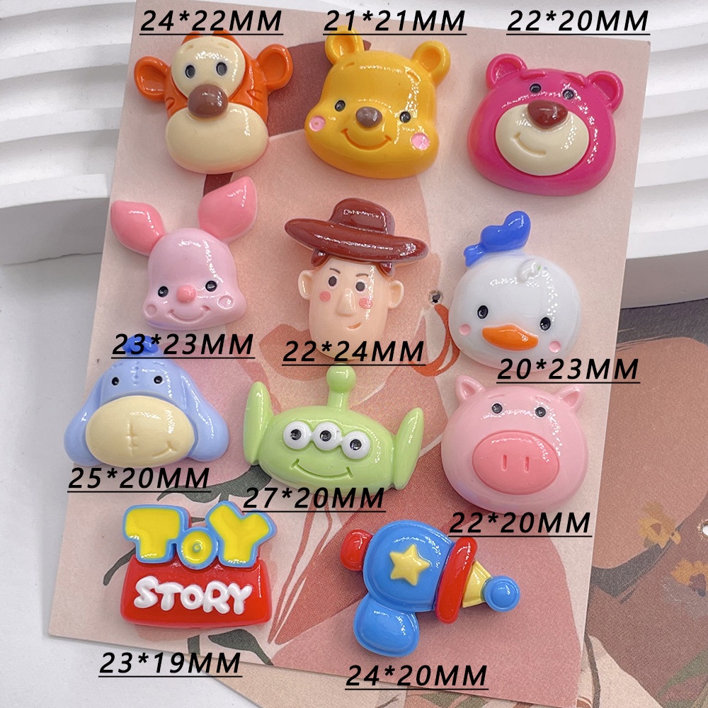 [3#] ของเล่นตุ๊กตา รวมกัน ใหม่ การ์ตูน เครื่องประดับเรซิน อุปกรณ์เครื่องประดับ diy เคสโทรศัพท์ กาวครีม แฮนด์เมด กิ๊บติดผม แผ่นแปะรูรองเท้า หัวเข็มขัด อุปกรณ์เสริม FN