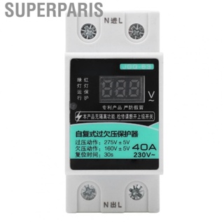 Superparis Over Voltage Protector  Light Weight PC Material Digital Display 230V 40A Under Delay for Home