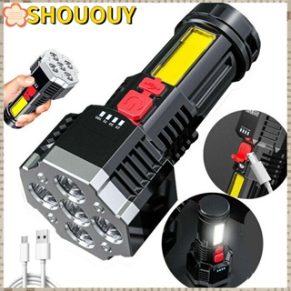 SHOUOUY ไฟฉายฉุกเฉิน LED อเนกประสงค์ ชาร์จ USB