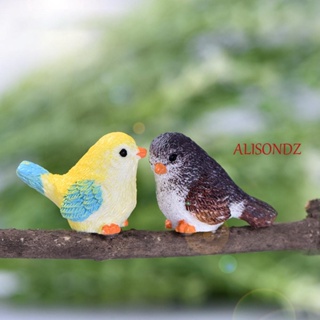 ALISONDZ ตุ๊กตานกจิ๋วน่ารัก ขนาดเล็ก สําหรับตกแต่งบ้านตุ๊กตา สวน DIY