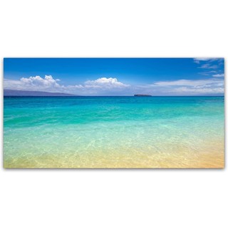 ภาพจิตรกรรมบนผ้าใบ ลาย Blue Beach Maui By Pierre Leclerc ขนาด 12x24 นิ้ว สําหรับติดตกแต่งผนังบ้าน