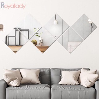 #ROYALLADY#Wall สติกเกอร์ติดกระจก กระเบื้อง สีเงิน กันน้ํา 6 ชิ้น