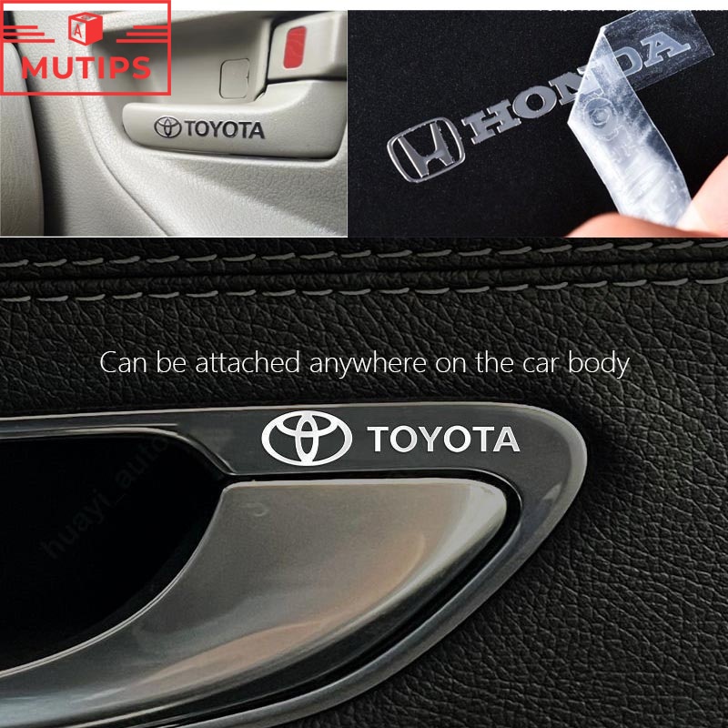 สติกเกอร์โลหะ ลายโลโก้ Toyota TRD 3D สําหรับติดตกแต่งภายในรถยนต์ Calya Avanza Agya Razie Veloz Rush Kijiang Innova