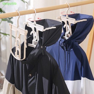 Uequilib ไม้แขวนเสื้อพลาสติก พร้อมคลิปหนีบหมวก 360° Rotag ใหม่ ชั้นวางเสื้อกันหนาว คอเต่า มีฮู้ด สําหรับห้องน้ํา ระเบียง