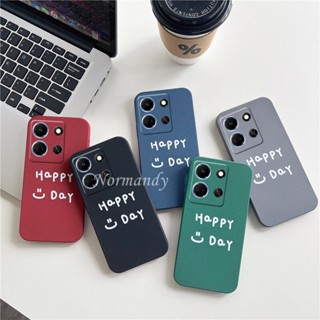 พร้อมส่ง ใหม่ เคสโทรศัพท์มือถือ ซิลิคอน TPU นิ่ม ผิวด้าน กันกระแทก กันรอยกล้อง ลาย Happy Day สีสดใส สําหรับ Infinix Note 30 VIP