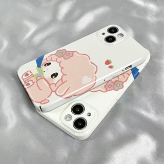 เคสโทรศัพท์มือถือ ลายแกะน่ารัก สีชมพู สําหรับ Apple Iphone 11 7 8p 1314pro max FDSO