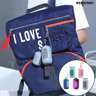 Weststreet ผ้าขนหนูไมโครไฟเบอร์ ดูดซับน้ําได้ดี แห้งเร็ว แบบพกพา พร้อมเคสซิลิโคน สําหรับตั้งแคมป์ ว่ายน้ํา เล่นกีฬา เดินป่า